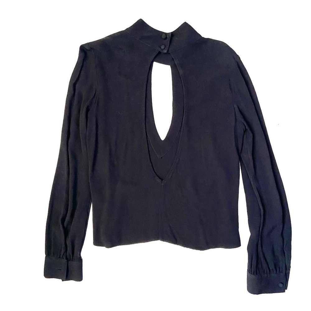 Flynn Skye Leah Black High Neck Long Sleeve Top - Picture 2 of 8